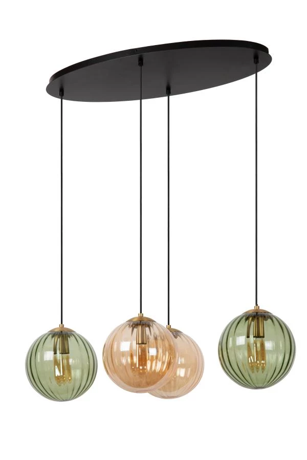 Lucide MONSARAZ - Pendant light - 4xE27 - Green - turned off